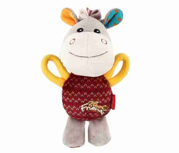 GiGwi Plush Friendz Donkey (with REFILLABLE Squeaker)