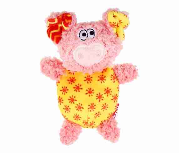 GiGwi Plush Friendz Pig (with REFILLABLE Squeaker)